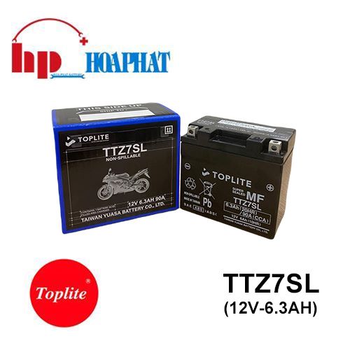 Bình Ắc Quy Toplite TTZ7SL (12V-6.3Ah) Chính Hãng