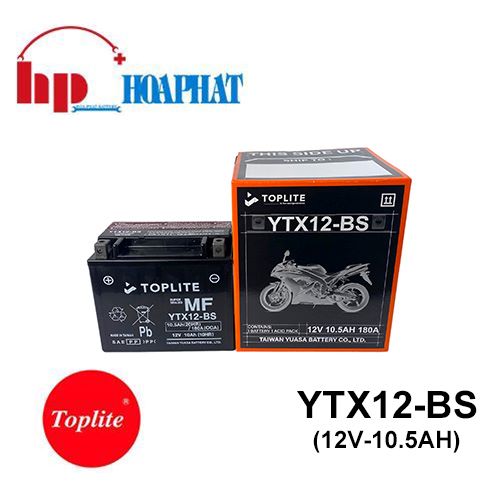 Bình Ắc Quy Toplite YTX12-BS (12V-10.5Ah) Chính Hãng