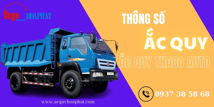 banner xe bang gia ac quy xe thaco 1