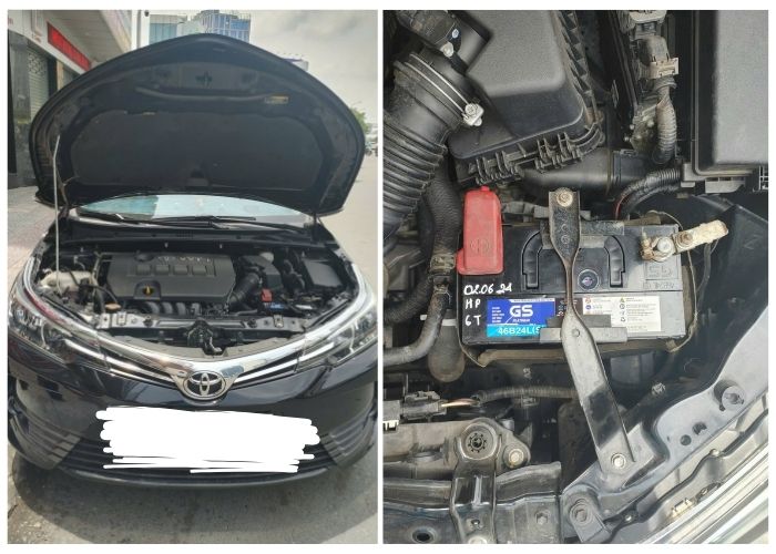 Thay ắc quy GS cho xe Toyota Corolla Altis
