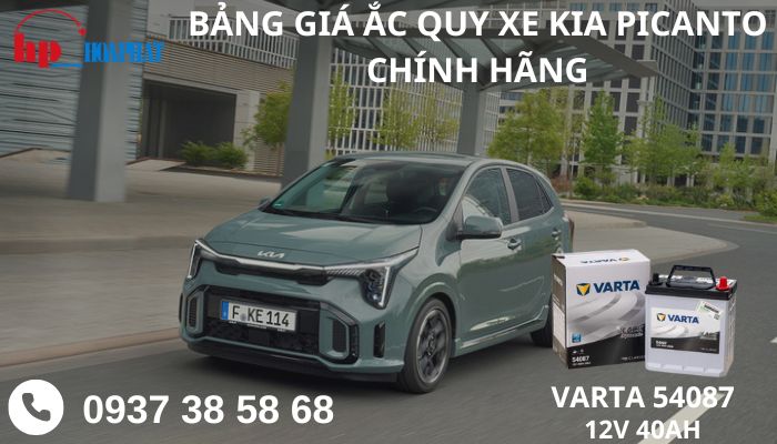 Bảng Giá Ắc Quy Xe Kia Picanto Chính Hãng