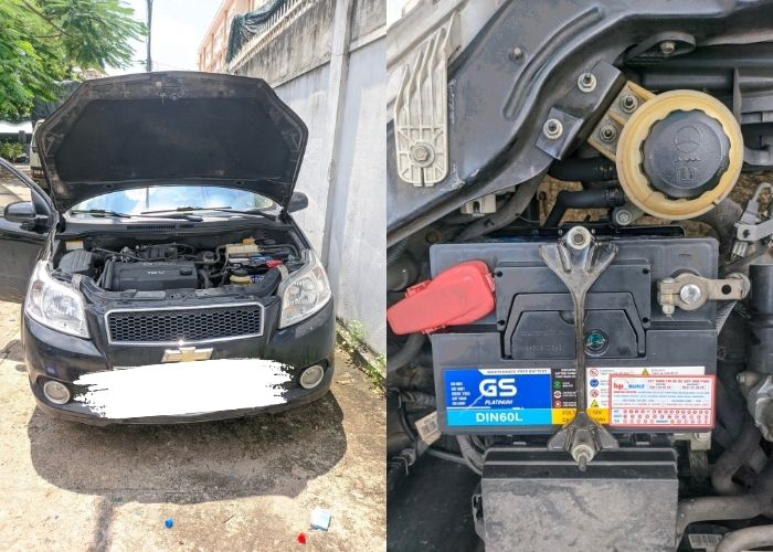 Hoà Phát thay ắc quy chính hãng cho xe Chevrolet Aveo