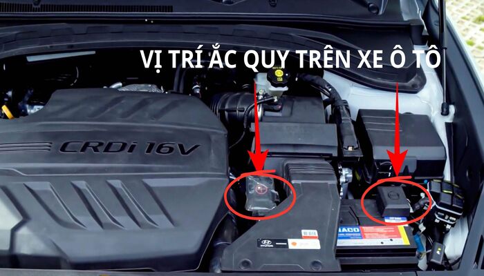 Lắp đặt ắc quy sai vị trí