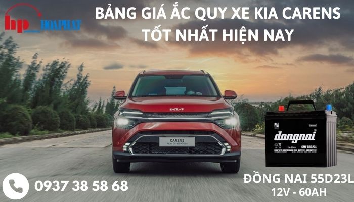 Bảng giá ắc quy xe Kia Carens tốt nhất hiện nay