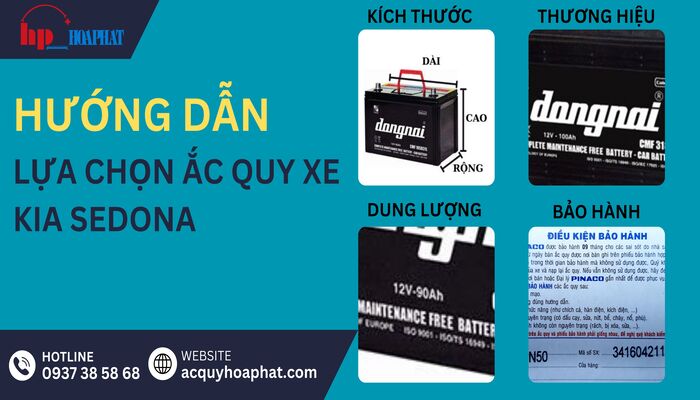 Hướng dẫn lựa chọn ắc quy xe Kia Sedona phù hợp