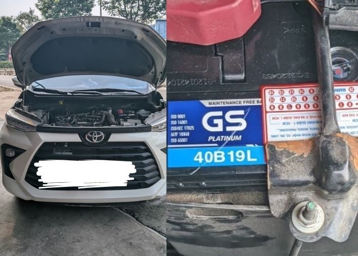 Thay ắc quy GS xe Toyota Avanza