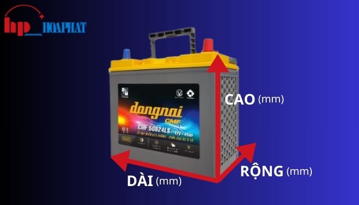 Kích thước và vị trí đầu cực