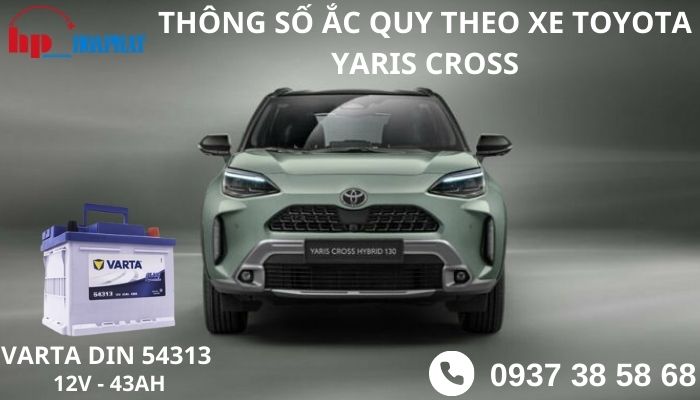 Thông số ắc quy theo xe Toyota Yaris Cross