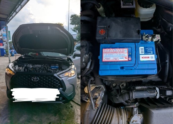 thay ắc quy cho xe Toyota Yaris Cross chính hãng tại hoà phát