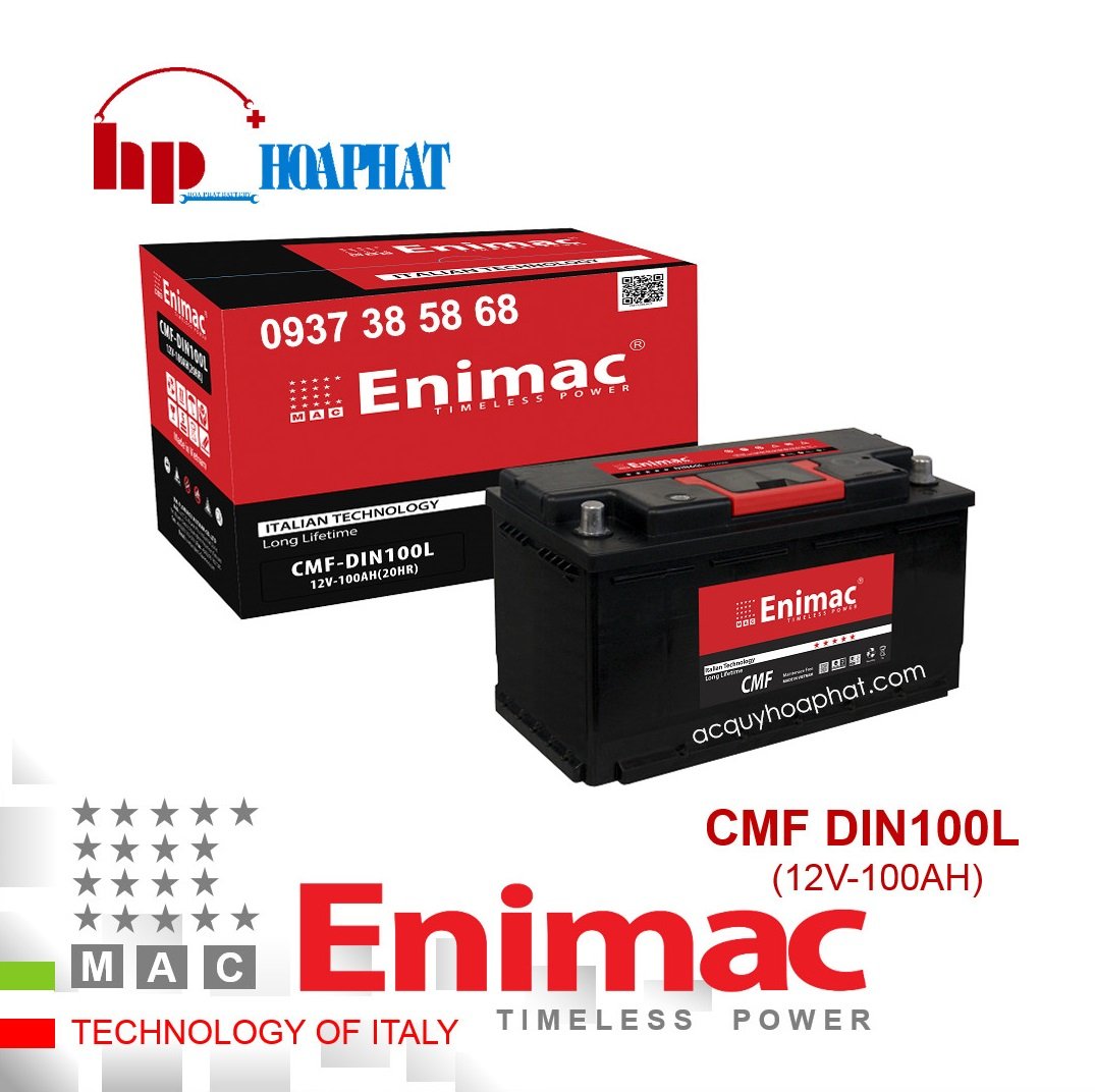  ẮC QUY ENIMAC CMF DIN100L (12V-100AH)