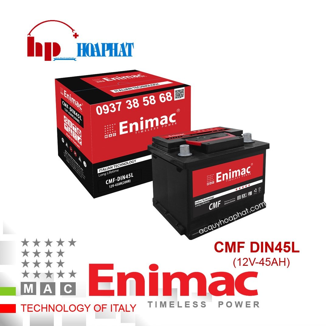  ẮC QUY ENIMAC CMF DIN45L (12V - 45AH)