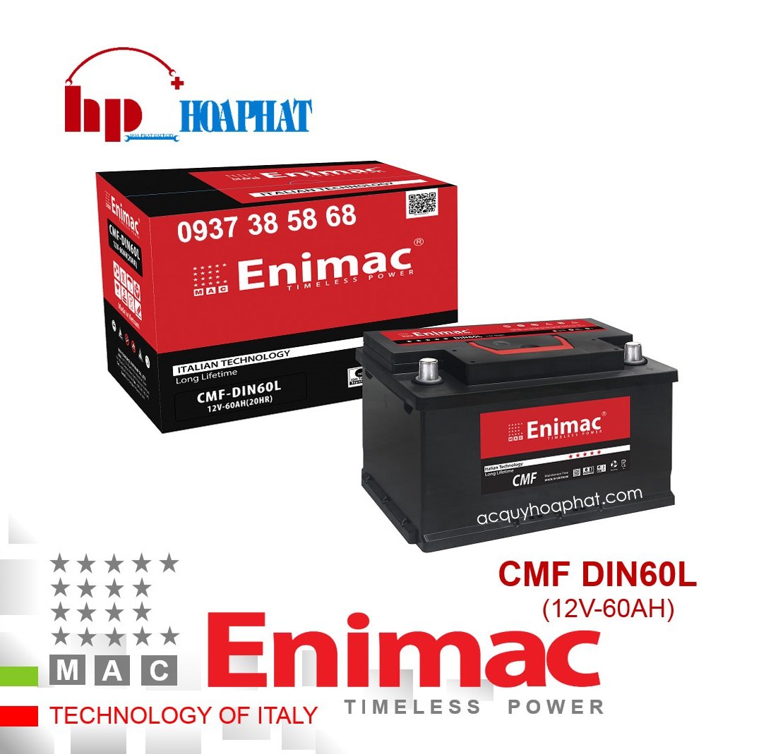 ẮC QUY ENIMAC CMF DIN60L (12V-60AH)