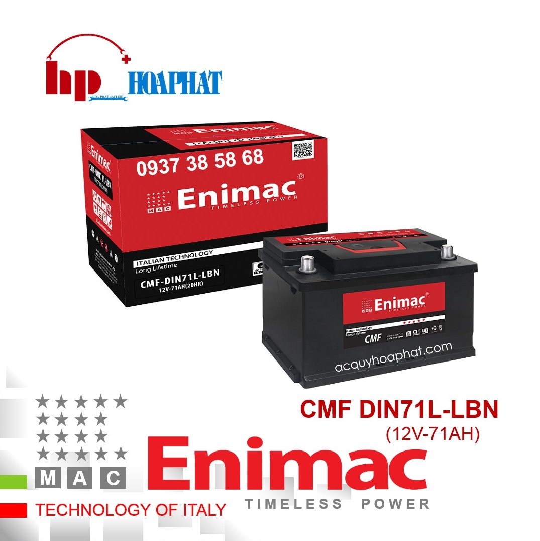 ẮC QUY ENIMAC CMF DIN71L-LBN (12V-71AH)