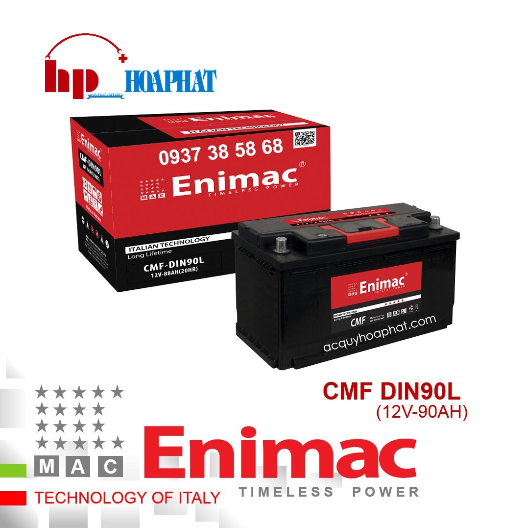  ẮC QUY ENIMAC CMF DIN90L (12V-90AH)