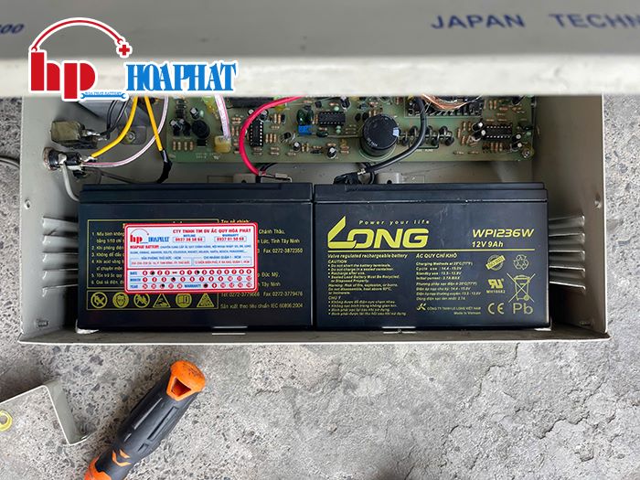 Hệ 2 bình ắc quy 24v dùng cho cửa cuốn