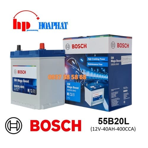 ẮC QUY BOSCH 55B20L (12V-40AH)