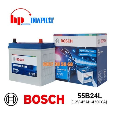 ẮC QUY BOSCH 55B24L (12V-45AH)