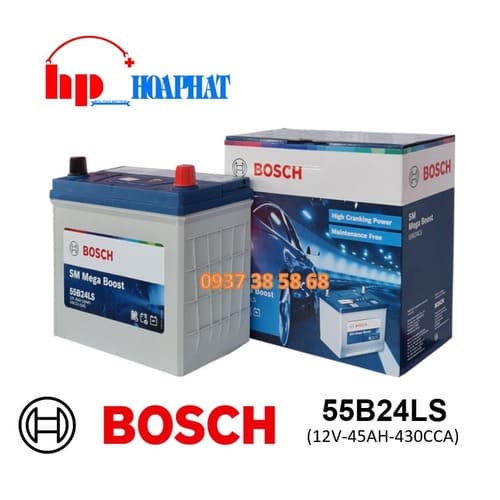 ẮC QUY BOSCH 55B24LS (12V-45AH)