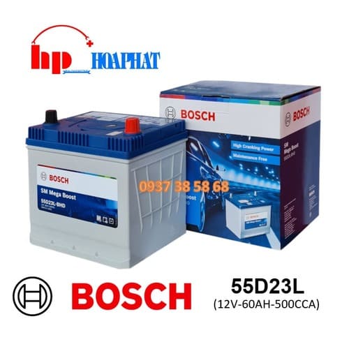 ẮC QUY BOSCH 55D23L (12V-60AH)