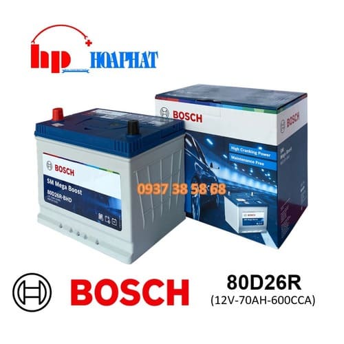 ẮC QUY BOSCH 80D26R (12V-70AH)