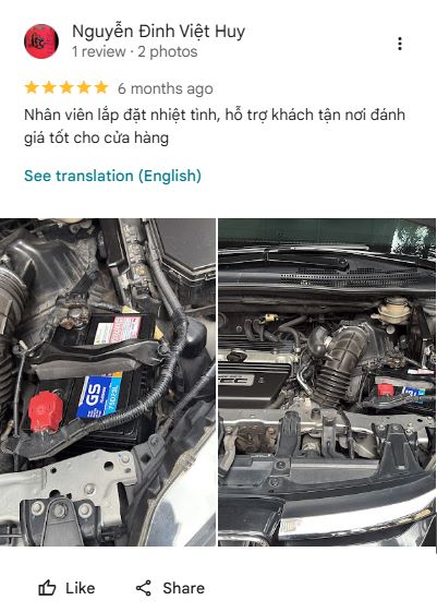 Đánh giá chất lượng dịch vụ của anh Huy tại Hoà Phát