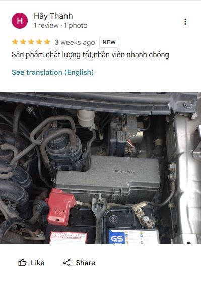Đánh giá từ khách hàng thay bình ắc quy ô tô tại Phường Cầu Ông Lãnh