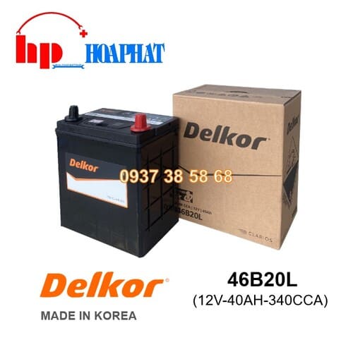 ẮC QUY DELKOR 46B20L (12V-40AH)