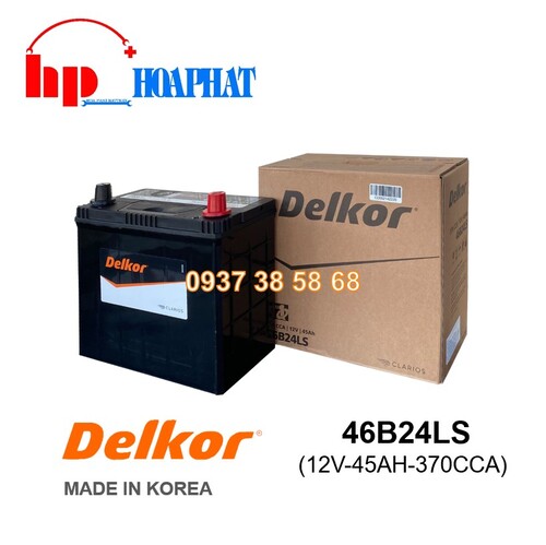 ẮC QUY DELKOR 46B24LS (12V-45AH)