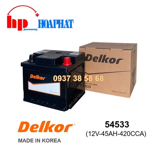 ẮC QUY DELKOR 54533 (12V-45AH)