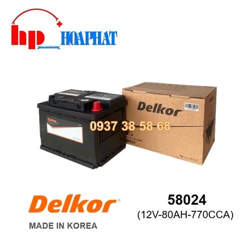 ẮC  QUY DELKOR 58024 (12V-80AH)