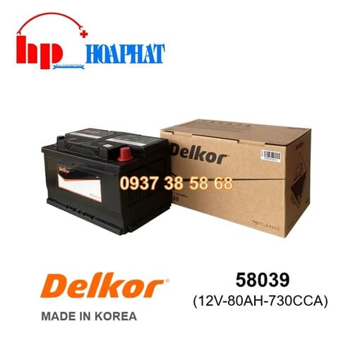 ẮC QUY DELKOR 58039 (12V-80AH)