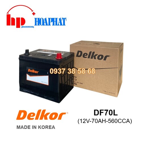 ẮC QUY DELKOR DF70L (12V-70AH)