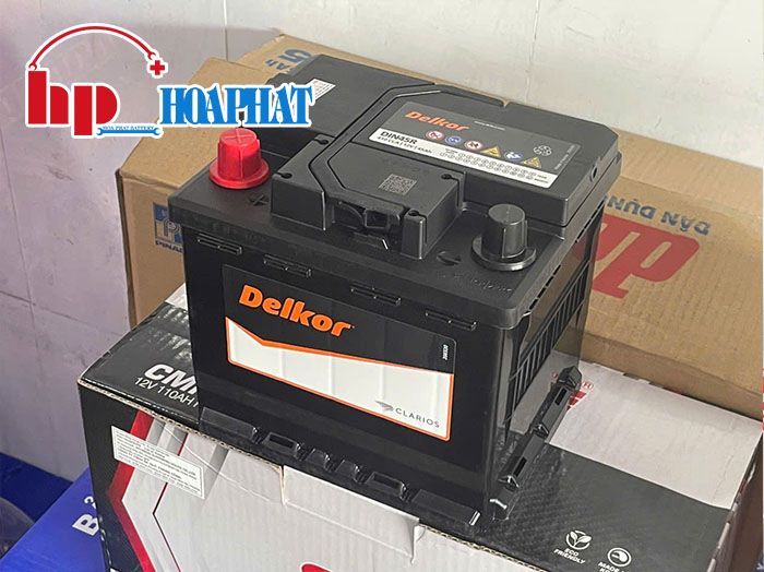 Mua bình ắc quy Delkor DIN45R Chính Hãng