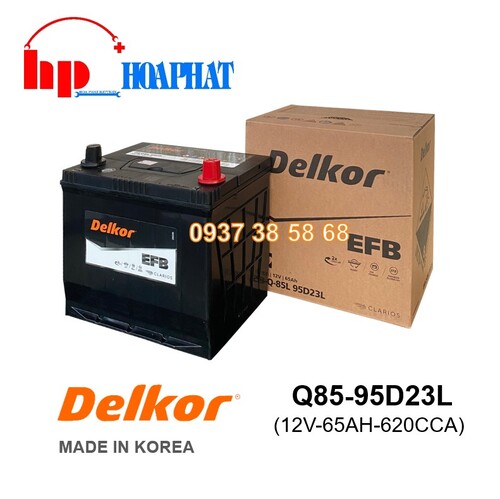 ẮC QUY DELKOR Q85/95D23L (12V-65AH)