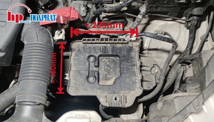 Kích thước khay chứa ắc quy xe Suzuki Vitara