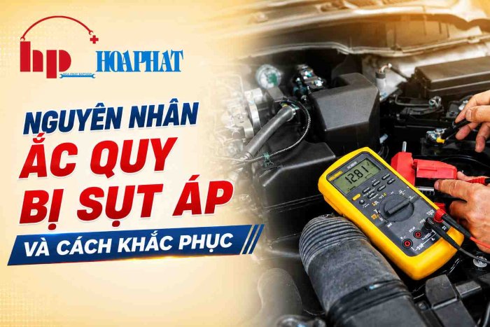 Bình Ắc Quy Bị Sụt Áp: Nguyên Nhân, Dấu Hiệu & Cách Khắc Phục Triệt Để