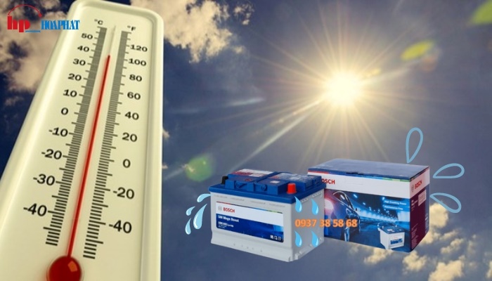 Nhiệt đô cao là một trong những lý do khiến ắc quy bị cạn chất điện phân