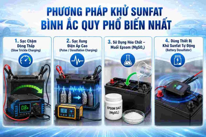 Phương Pháp Khử Sunfat Bình Ắc Quy Phổ Biến Nhất