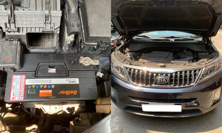 Lắp đặt ắc quy cho xe Kia Sorento tại quận 3