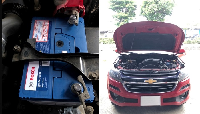 Thay bình ắc quy Bosch 80D26L cho Chevrolet Colorado tại Hoà Phát