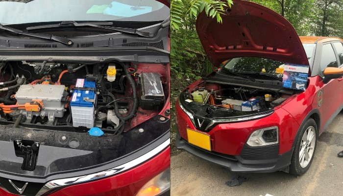 Thay bình ắc quy Bosch cho xe VInfast VF5