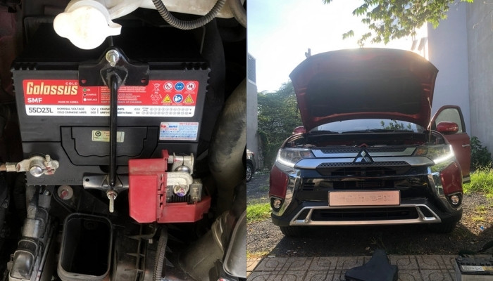 Thay thế ắc quy Colossus 55D23L cho xe Mitsubishi Outlander