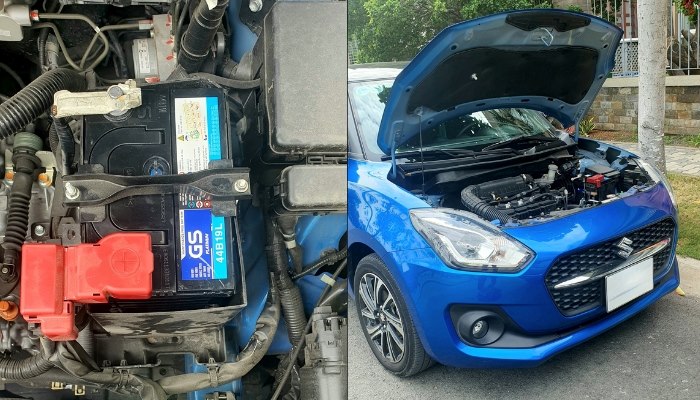 Thay bình ắc quy GS 44B19L cho xe Suzuki Switf tại nhà