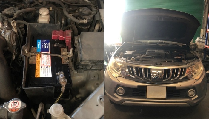 Thay bình ắc quy GS 95D31L cho xe Mitsubishi Triton