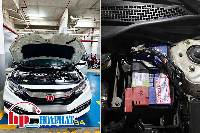 Thay ắc quy xe Honda Civic tại Hòa Phát