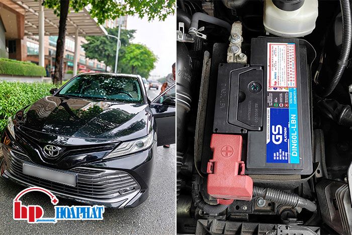 Kỹ thuật viên thay ắc quy Camry tận nơi