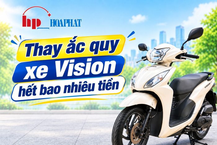 Thay Ắc Quy Xe Máy Vision Hết Bao Nhiêu Tiền? Bảng Giá Cập Nhật 2026