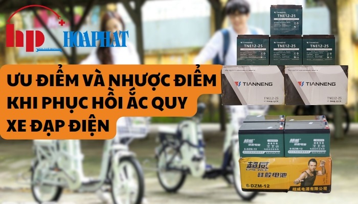 Ưu và nhược điểm khi phục hồi bình ắc quy khô xe đạp điện