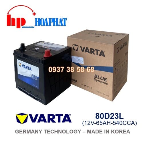 ẮC QUY VARTA 80D23L (12V-65AH)